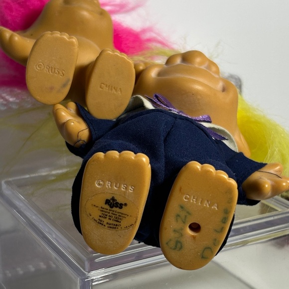 Russ Troll Doll Collection with Yellow, Pink, and Blue Hair - Picture 5 of 5